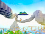 Parkour Blocky: Sprint în Skyline